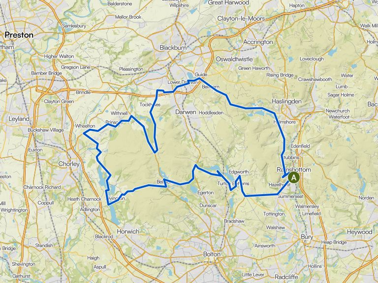 A tour of the reservoirs & moors west of Ramsbottom | road ride | Komoot